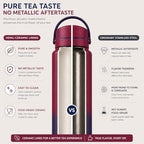 22 oz Ceramic Lined Tea Infuser Travel Tumbler, Micro-Mesh Stainless Steel Infuser, Pure Taste Ceramic Interior, Triple Insulated 12hr Hot Cold, Dual Sip & Straw Lid, Scratch-Resistant - Image 4