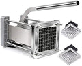 French Fry Cutter, Sopito Professional Potato Cutter Stainless Steel with 1/2-Inch and 3/8-Inch Blade Great for Potatoes Carrots Cucumbers by Sopito