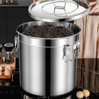 Storage Bucket with lids, Metal Bucket, 316 Stainless Steel Airtight Canister for Kitchen, Canisters Container with Lids and Sturdy Locking Clamp for Rice,Grain,Coffee Bean,Dog Food(98L/26Gal) - Image 7