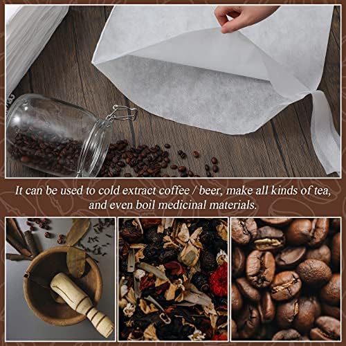Tegeme 150 PCS Brew Bags, 16" x 20" Large Cold Coffee Filter Bags - Image 2
