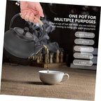 Cast Iron Teapot 800ml with Infuser and Handle Black - Image 4