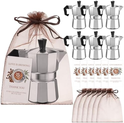 Love Is Brewing Bridal Shower Party Favors Aluminum Moka Pot by Suttmin