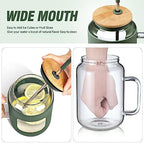 WINSA 50 oz Glass Water Bottles with Silicone Sleeve & 46 oz Glass Tumbler with Lid and Straw Bundle - Image 3