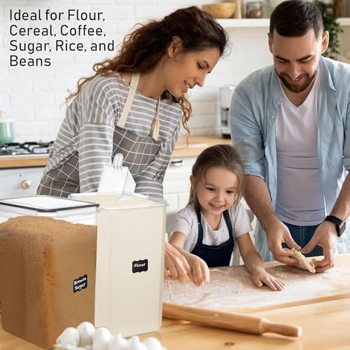 2 PC (8.5L/ 287 Oz) Extra Large Flour Sugar Storage Containers with Lids - Image 5