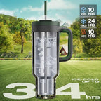 50 oz Camo Tumbler with Handle, 2-in-1 Straw and Sip Lid, Leakproof, Dishwasher Safe, Insulated Stainless Steel Travel Coffee Mug, Keeps Cold for 34 Hours, Fits in Car Cupholder (Woodland Flag) - Image 2