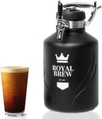 The Original Royal Brew Nitro Cold Brew Coffee Maker - Gift for Coffee Lovers - Quality Nitro Coffee at Home - 64 oz Home Keg, Nitrogen Gas System Dispenser Kit by RoyalBrew