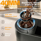 Electric Conical Burr Coffee Bean Grinder,with adjustable 52 settings,Black - Image 6