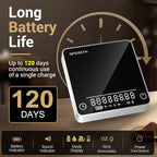 Mini Coffee Scale with Timer, 0.1g/2kg Rechargeable Espresso Scale, 4 Brewing Modes with Auto Tare and Real-Time Brew Ratio, Compact Digital Brewer for Pour-Over, Silver - Image 5