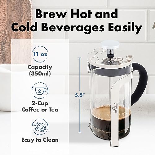 Any Morning French Press Coffee Maker, 11 Oz, Black (11 Oz) - Image 7