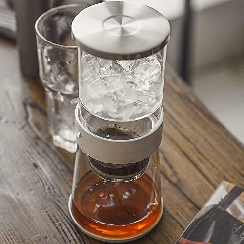 Ice Drip Coffee Maker 14oz Cold Brew Coffee Smooth Dripper Slow Cold Drip Iced Coffee Concentrate Brewer with Adjustable Water Flow, Stainless Steel Filter - Image 5