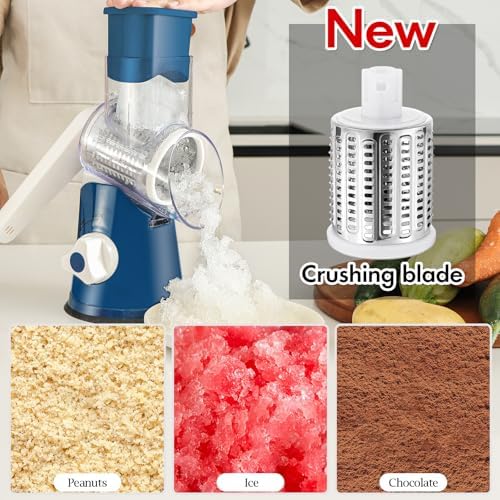 Ourokhome Knock Box Espresso Accessories, The Latest Patented Stainless Steel Espresso Machine Tool for Coffee, Rotary Cheese Grater Hand Crank, Kitchen Shredder Speed Mandolin Slicer Nut Grinder - Image 7