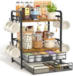 EsLuker.ly Coffee Bar Organizer Station Shelf Mug Holder for Countertop by EsLukerly
