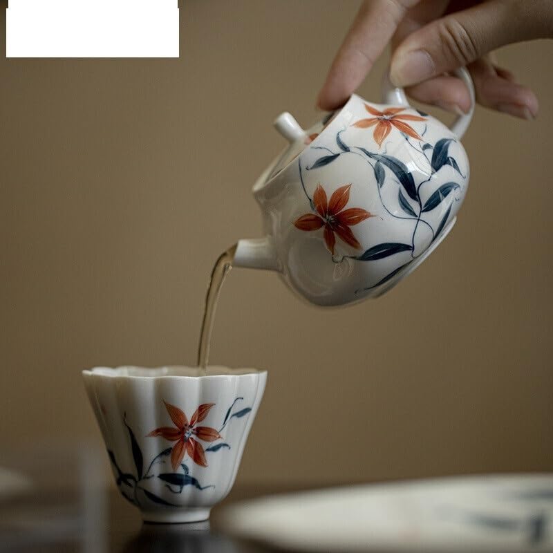 Tea Pots For Loose Tea 155ml Handmade Teapot Household Handpainted Teapot Ball Hole Filter Pot Tea Maker Kettle Tea Services Chinese Teapot Tea Infuser Pot - Image 7