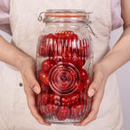Amzcku Wide Mouth Vintage Mason Jars with Airtight Lid 64oz 2 Quart, Canister Quart Jars for Kitchen Storage - for Coffee, Sugar, Beans 3 Pack - Image 6