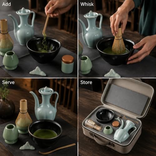 Song Dynasty Tea Set with Tea Whisk, Matcha Powder and Jian Zhan Bowl - Image 7