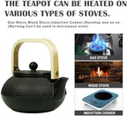 Cast Iron Tea Set with Teapot and Warmer, Japanese Tetsubin, 30.4oz Small Teapot with Infuser for Loose Leaf, Asian Tea Kettle for Stovetop Safe, Elegant Durable Tea Pot Set Gift - Image 5