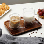 Double Wall Glass Coffee Mugs -11.8Oz Clear Insulated Glass Espresso Cups with Handle Mugs for Hot Beverages,set of 2 Perfect for Cappuccino Latte Americano Tea Bag (Large (2 PACK)) - Image 4