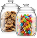 Suclain 2 Pack Acrylic Cookie Candy Jar with Lid, 1 Gallon by Suclain