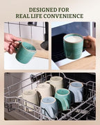famiware Coffee Mugs Set of 4, Meteor 13 oz Ceramic Mug Cup Set with Handle - Image 5
