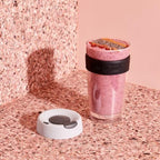 KeepCup Longplay - Reusable Coffee Cup, Double Wall Glass with Removable Sleeve and splashproof Sipper lid - 16oz/454ml - Roseate - Image 7