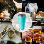 HASLE OUTFITTERS 30oz Stainless Steel Tumbler, Double Wall Vacuum Insulated Travel Mug Tumbler, Durable Insulated Coffee Mug, Gift Box Set (Green, 12) - Image 5