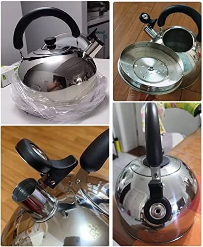 Tea Kettle Stovetop Stove Top Whistling Kettle 304 Stainless Steel Teapot with Spout Cover Hot Water Boiler Tea Kettle Pour Over Kettle(4L) - Image 7