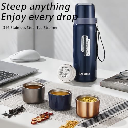 TAFUCO 27oz Insulated Water Bottle, 316L Stainless Steel, Tea Infuser - Image 5