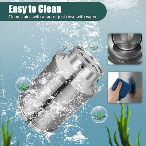 60 L /15.8 Gallon 304 Stainless Steel Milk Can Jug, Heavy Duty Milk Transport Cans Jug with Sealed Lid for Milk Storage Transportation (US Stock) - Image 5