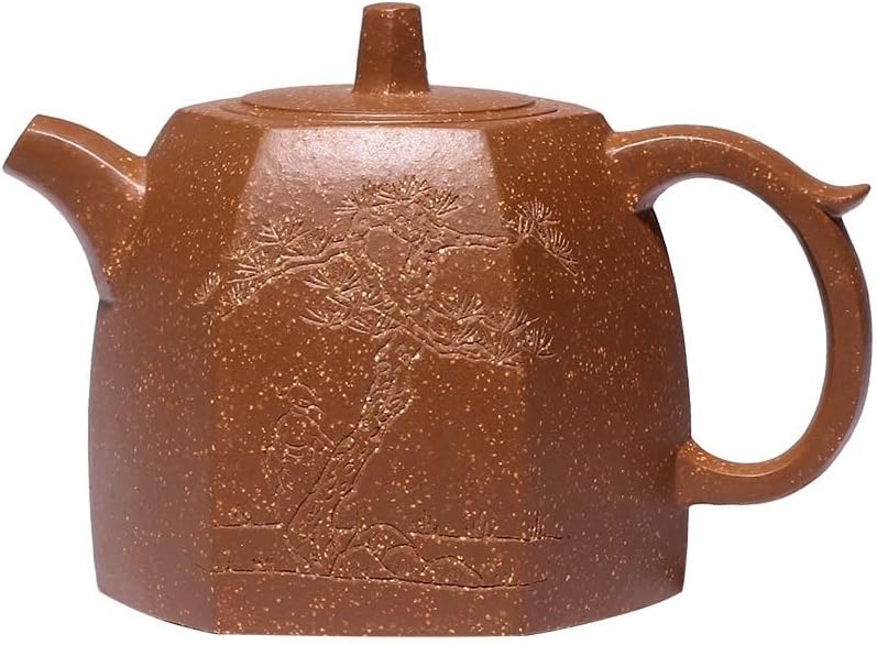 Tea Pots For Loose Tea Hand-carved Purple Clay Pot Office Teapot Conference Room Teapot Home Kung Fu Tea Set Tea Infuser Pot by Unknown