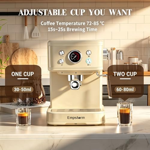 Empstorm 04E 20 Bar Espresso Machine with Milk Frother Steam 1100W White - Image 6