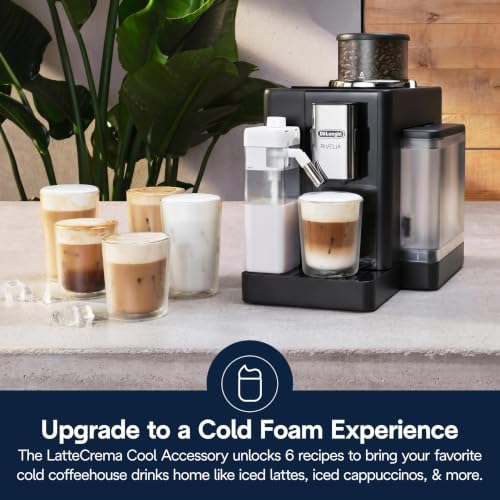 De'Longhi Rivelia Automatic Espresso Machine, Milk Frother, Black - Image 3