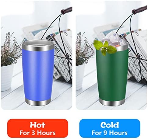 VEGOND 20oz Tumbler with Lid and Straw Stainless Steel Tumbler Cup Bulk Vacuum Insulated Double Wall Travel Coffee Mug Powder Coated Coffee Cup, Dark Green, 12 Pack - Image 4