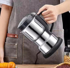 Electric Coffee Grinder, Stainless Steel, with Cleaning Brush and Spoon, for Coffee Beans and Spices - Image 3