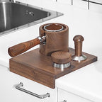 MOJAE 58.5mm Espresso Distributor, Espresso Distribution Tool, Coffee Distributor Adjustable Depth Espresso Leveler With Walnut Wood Handle, Fits for 58mm Portafilter - Image 6