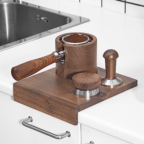 MOJAE 58.5mm Espresso Distributor, Espresso Distribution Tool, Coffee Distributor Adjustable Depth Espresso Leveler With Walnut Wood Handle, Fits for 58mm Portafilter - Image 6