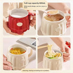 Multifunction Electric Heated Milk Cup, 600ml 3-in-1 Mini Electric Heater Cup, 600ml Portable Hot Milk Coffee Cups for Quick Meals and Beverages at Home or in The Office (1Pc Red) - Image 2