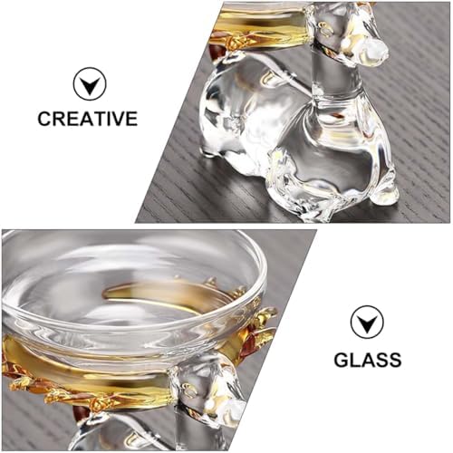 VOSAREA Creative Crystal Glass Tea Strainer Set Household Tea Accessories with Fine Mesh Filter for Loose Leaf Brewing - Image 3