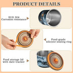 Stainless Steel Coffee Storage Containers with Airtight Lid, Vintage Steam Train 30oz Food Storage Container Kitchen Canister for Tea, Coffee Beans, Ground, Sugar Storage - Image 5