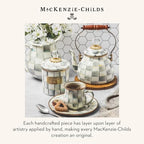 MACKENZIE-CHILDS Tea Kettle, 2 Quarts, Gray-and-White Sterling Check - Image 6