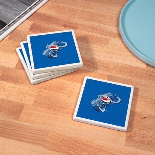 CafePress Pepsi Can Doodle Tumbled Stone - Set of 4 Coasters Set of 4 - Image 3
