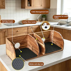 Acacia Coffee Bar Station Organizer Stand Caddy for Chemex Pour Over Maker - Image 3