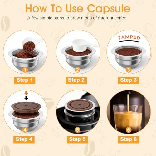 A6 230ml Reusable Steel Coffee Capsule Kit with Tamper - Image 6