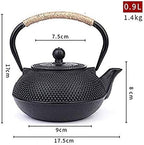 Tea Kettle Vintage Handmade Japanese Cast Iron Teapot with Infuser for Loose Leaf Tea and Teabags, Tetsubin Tea Kettle Stovetop Safe(Size:0.9L) - Image 2