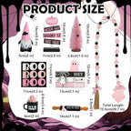 Pink Halloween Decorations 8PCS Tiered Tray Decor for Home Office - Image 5