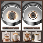 Milk Frother and Steamer, 4-in-1 Electric Foam Maker with Detachable - Image 7