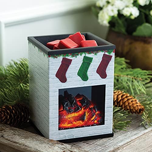 Candle Warmers ETC. Illumination Fragrance Warmer- Light-Up Warmer for Warming Scented Candle Wax Melts and Tarts or to Freshen Room, White Brick Holiday - Image 4