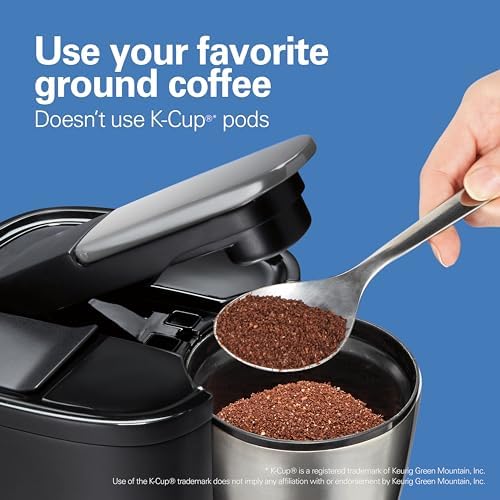 Hamilton Beach Convenient Craft Rapid Cold Brew & Hot Coffee Maker, Single Serve Ground Coffee Brewer, 16 oz. capacity, Black, 42501 - Image 5