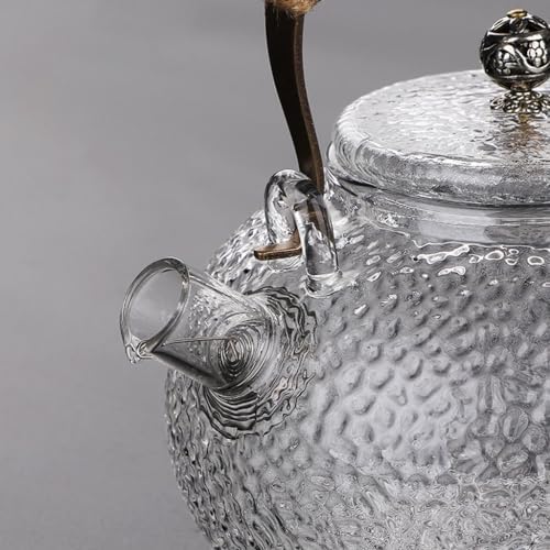 Tea Pot 700mL-800mL Glass Teapot Thickened Teapot Filter Single Pot High Temperature Resistant Floral Teapot Black Tea Set Teapot for Infuser - Image 5