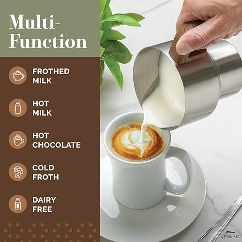 All in One 16oz Stainless Steel Electric Milk Frother | Foam Maker for Coffee | Hot and Cold Froth, Heated Milk, Hot Chocolate and More | Dishwasher Safe and Easy to Clean - Image 4