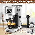 Geek Chef Espresso Machine, 20 Bar Espresso and Cappuccino Coffee Maker with Mill Frother, Cappuccino & Latte Machine for Home - Image 6